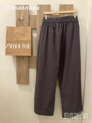 Дълъг памучен панталон на Zara Home, нов с етикет, размер М, снимка 6 - Пижами - 51910790