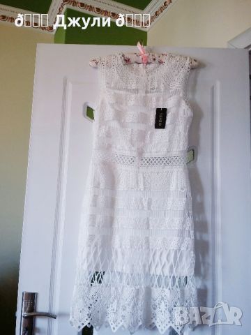 Красива бяла рокля Guess *Оригинал 🤍, снимка 12 - Рокли - 45915323