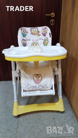 Детско столче стол за хранене Lorelli Primo Yellow Cute Owls, снимка 9 - Столчета за хранене - 41058288