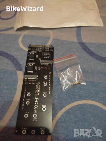 chenyang M.2 NGFF SATA SSD към SATA M.2 NVME PCIE SSD  адаптер за дънна платка НОВ, снимка 2 - Други - 45864331
