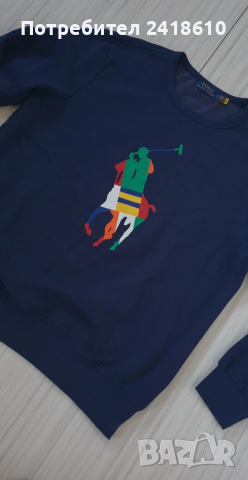 POLO Ralph Lauren Cotton Mens Size L ОРИГИНАЛ! Мъжка Блуза - Суитшърт !, снимка 2 - Блузи - 54127307