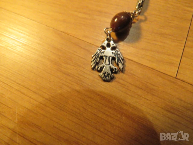 Броеница, тъмно кафява османска броеница с орнаменти, турска броеница  с 33 мъниста, снимка 3 - Антикварни и старинни предмети - 50741502