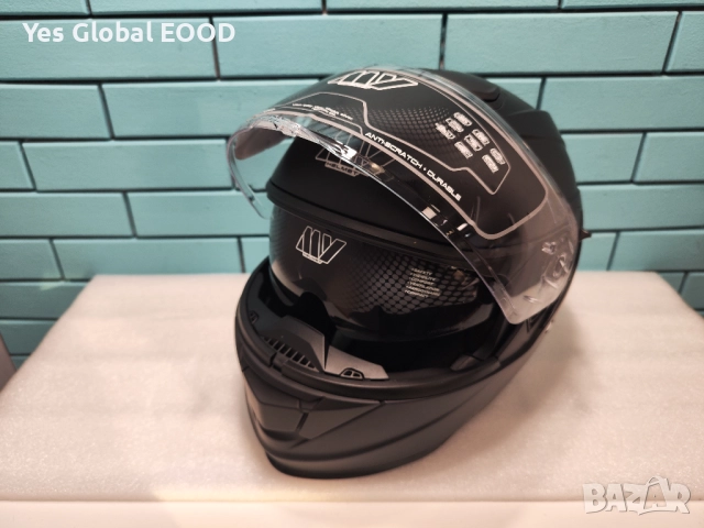 Мотористка каска MY 935, модулна, двойно стъкло, ECE 22.06 BLACK N1, снимка 10 - Аксесоари и консумативи - 51910188