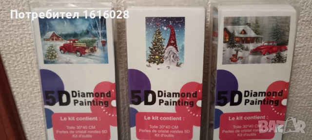 Три модела Коледни диамантени гоблени., снимка 7 - Гоблени - 48948585