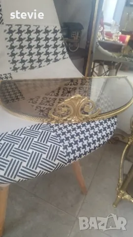 Винтидж комплект - стенно огледало + масичка, снимка 4 - Тоалетки - 49808562