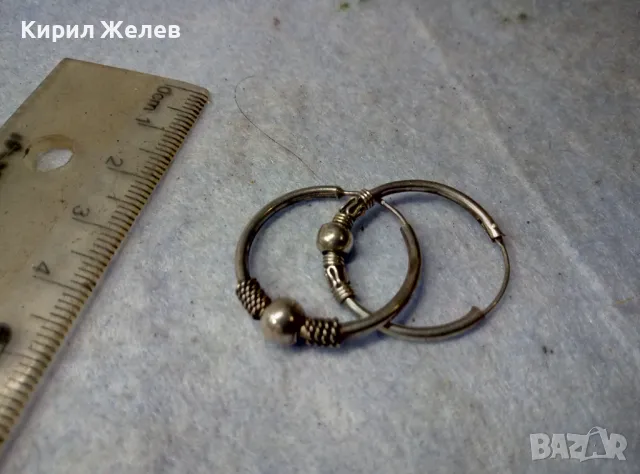 ДВЕ РЕТРО АРТ СТИЛ СРЕБЪРНИ ОБЕЦИ СРЕБРО 925 МАЙСТОРСКИ РЪЧНО ИЗРАБОТЕНИ 27352, снимка 6 - Обеци - 49757739