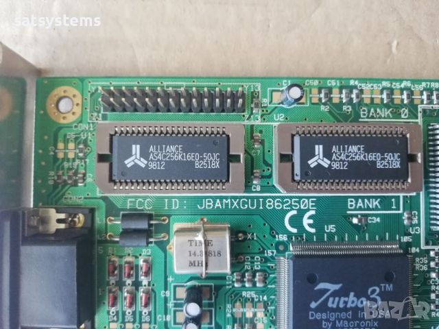 Видео карта Aristo Turbo3 Macronix MX86250E Rev.E 2MB PCI, снимка 8 - Видеокарти - 46716153