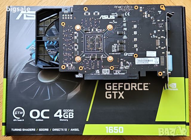 ASUS GEFORCE GTX 1650 DUAL EVO 4GB GDDR6 128bit видео карта с гаранция, снимка 7 - Видеокарти - 46678156