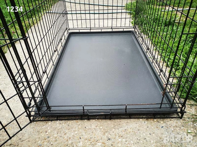 транспортна клетка метална сгъваема 92x58x63см за куче, стационар, снимка 5 - За кучета - 54015155