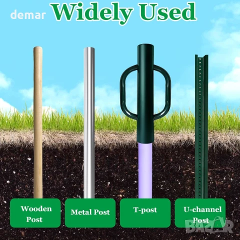 Трамбовка за Т-образни стълбове с дръжки, здрава трамбовка за Т-образни стълбове, снимка 5 - Други стоки за дома - 51405200