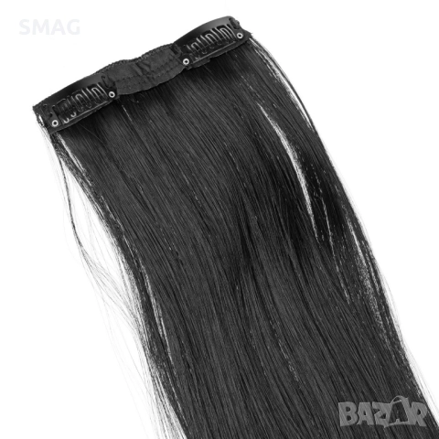 Хелоуин / Halloween кичур коса Extension с клипс черен 55 см_1225563, снимка 3 - Аксесоари за коса - 52132375