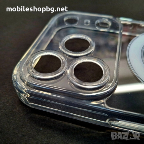iPhone 17 Pro кейс прозрачен MagSafe защита на камерите, снимка 3 - Калъфи, кейсове - 51932040