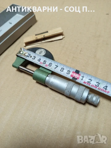Соц Стар Немски Микрометър Шублер 25мм., снимка 7 - Антикварни и старинни предмети - 50554126