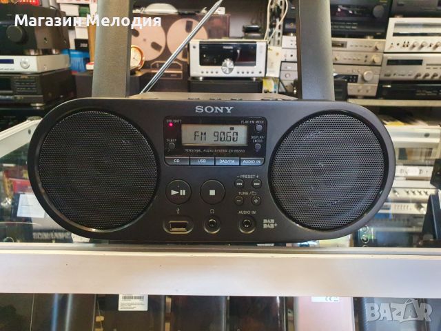 Personal Audio System SONY ZS-PS55B Има радио, диск, usb и aux. В отлично техническо и визуално съст, снимка 3 - Радиокасетофони, транзистори - 46658524