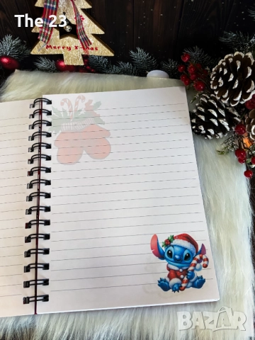 Kоледен тефтер Стич, ръчна изработка, снимка 7 - Други - 52708659