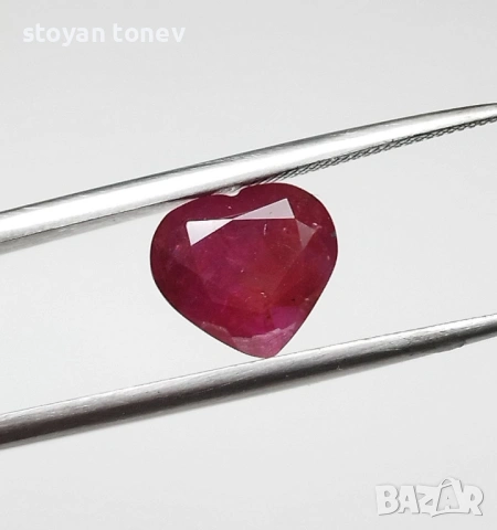  Изключителен естествен нетретиран рубин с форма на сърце – 2,07 карата! , снимка 6 - Други - 54094803