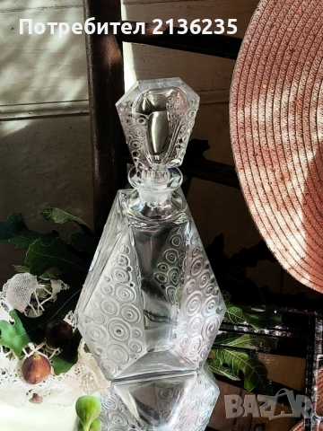 Кристална гарафа Бохемия, снимка 9 - Антикварни и старинни предмети - 51706586