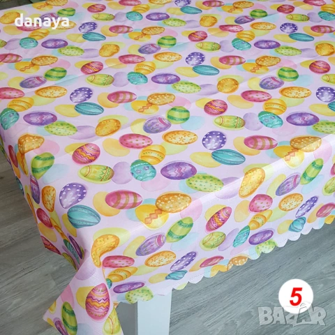 6524 Декоративна великденска покривка, 150x240cm, снимка 3 - Покривки за маси - 53887542