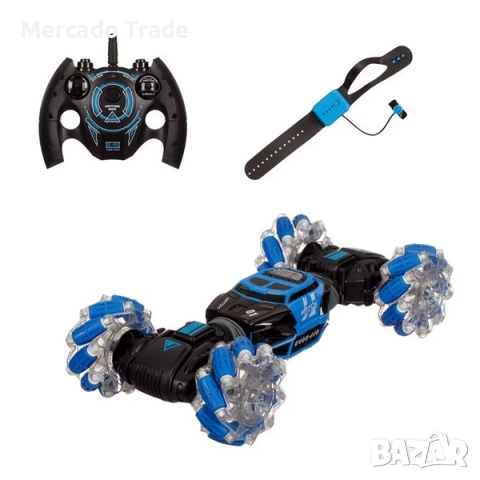 Детски автомобил Mercado Trade, С дистанционно, звук, светлини и движение, Син 