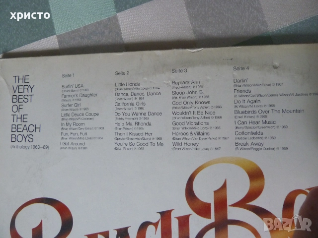 плоча винил Beach Boys двоен албум The Best, снимка 4 - Грамофонни плочи - 52166117