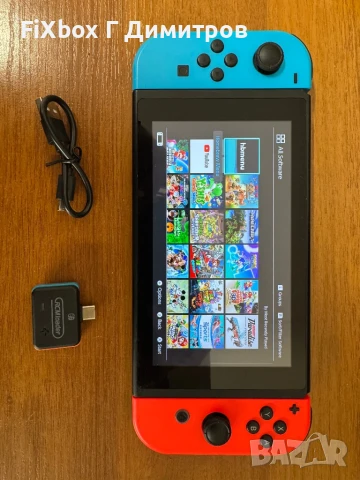Хакнат Nintendo Switch V1с RCM 128gb и много игри 