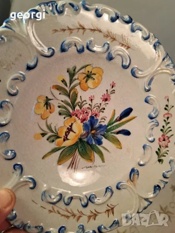 декоративна керамична чиния за стена с цветя 25/4, снимка 5 - Декорация за дома - 50183326