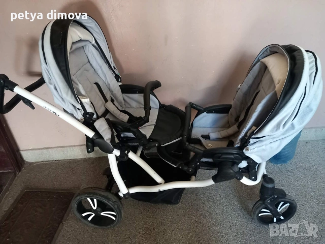 двойна количка, снимка 6 - Детски колички - 53793673