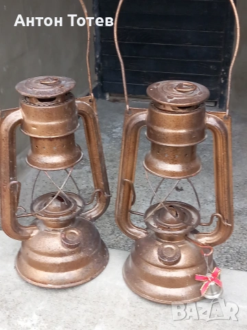2 стари Газови лампи, снимка 3 - Настолни лампи - 53934541