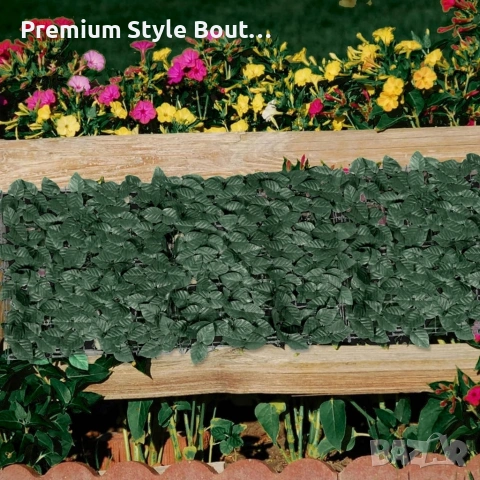 Изкуствен жив плет "Бръшлян" на ролка – Ограда за уединение и декорация, 0,5 х 5 м, снимка 5 - Декорация за дома - 53833178