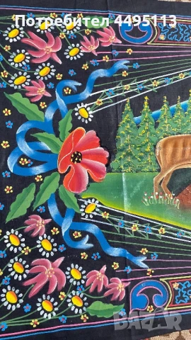 Античен ръчно изработен килим в наивен стил, снимка 6 - Гоблени - 50574937