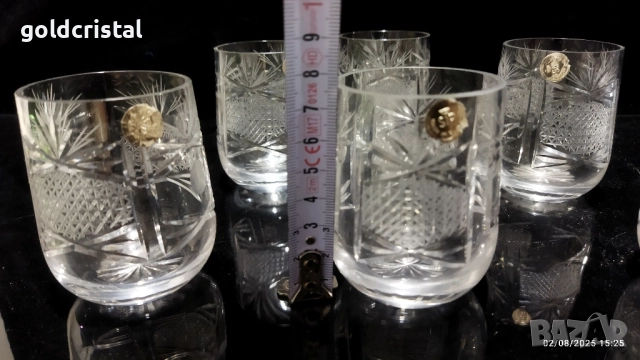 кристални чаши за ракия , снимка 3 - Антикварни и старинни предмети - 51459148