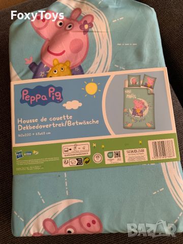 Peppa Pig детски спален комплект, 140×200 см, 63×63 см, снимка 3 - Спално бельо и завивки - 46419549