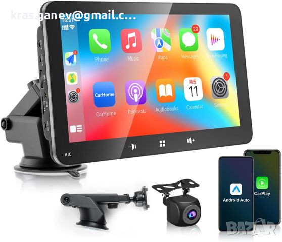 Woibugee Android Auto Wireless Apple Carplay Car Radio, 7-инчов дисплей IPS, снимка 1 - Аксесоари и консумативи - 45586169