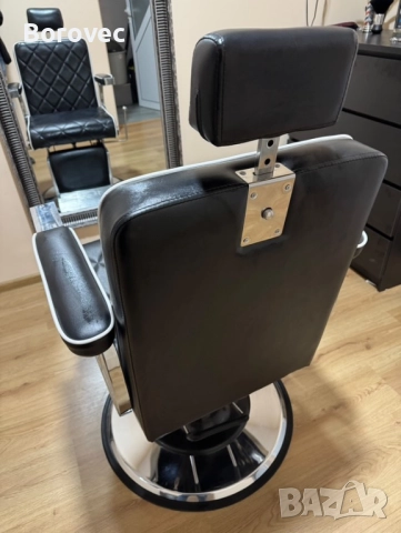 Бръснарски стол - като нов, снимка 5 - Фризьорски столове - 52310748