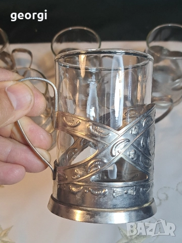 съветски чаши с подстакани 27/5, снимка 4 - Чаши - 51740282