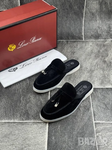 чехли от естествен велур loro piana , снимка 4 - Чехли - 50983214