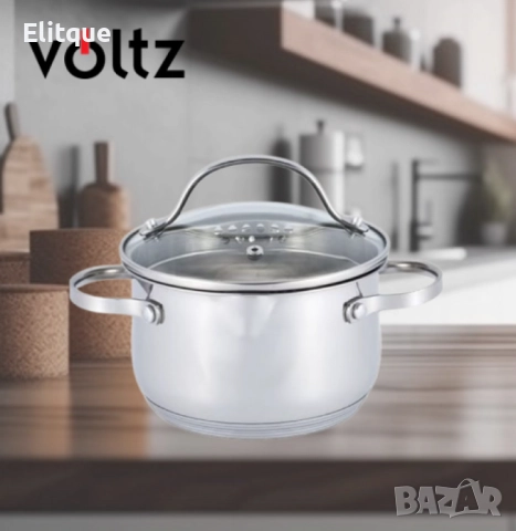 Тенджера Voltz, различна съвместимост, Инокс, снимка 3 - Съдове за готвене - 52815732