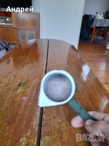 Старо емайлирано джезве #10, снимка 5 - Други ценни предмети - 53384701