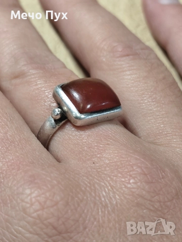 Сребърен пръстен (301), снимка 8 - Пръстени - 52714715