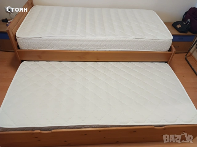 Легло тип "Сандвич"от масив, снимка 3 - Спални и легла - 53921726