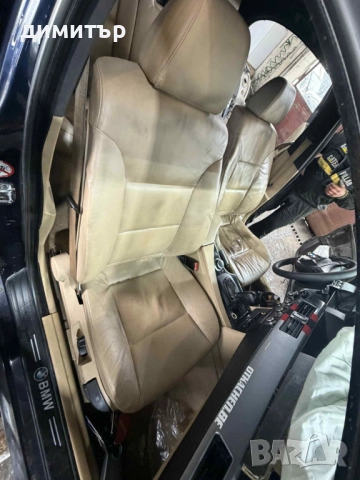 кожен салон и черен таван bmw e60 530d бмв е60 