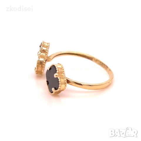 Златен дамски пръстен Van Cleef 2,83гр. размер:58 14кр. проба:585 модел:20393-1, снимка 2 - Пръстени - 52635219