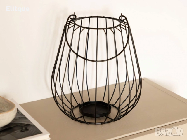 Метален свещник във форма на фенер, снимка 9 - Други стоки за дома - 52716066