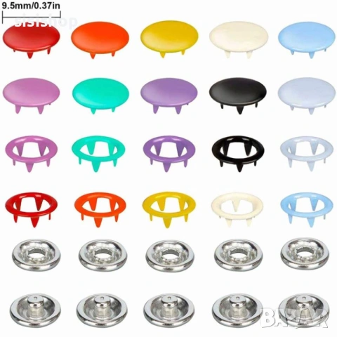 Преса за поставяне на капси и 100 цветни елемента 4875, снимка 2 - Други стоки за дома - 53994953