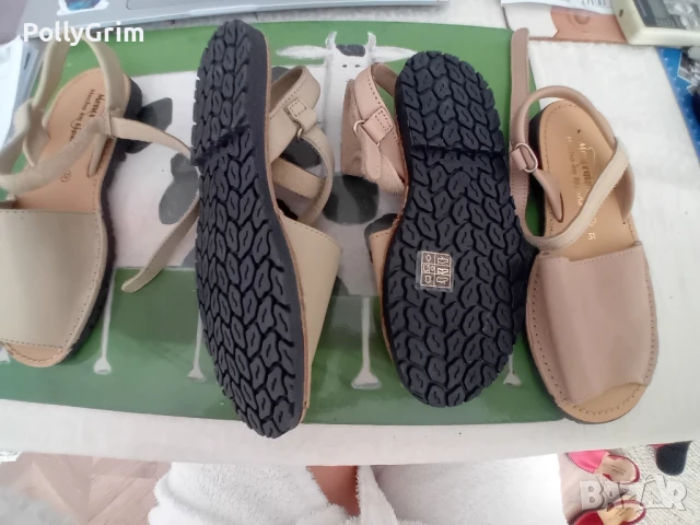 Майоркини ест. Кожа екрю нр.31,32, снимка 4 - Стоки за близнаци - 51154144