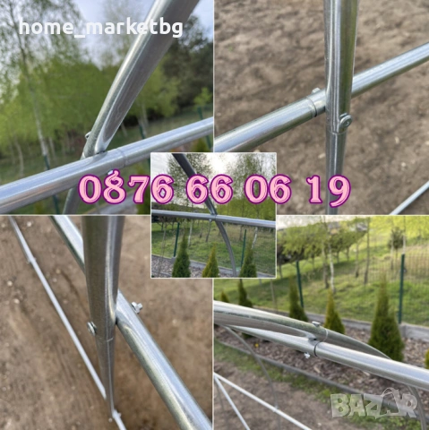 Тунелна оранжерия с размери 4х2.50х2 метра, оранжерия тунелна, снимка 3 - Оранжерии - 53710146