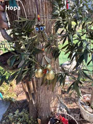 Вятърен звънец от метал Бухал , снимка 5 - Декорация за дома - 35950769