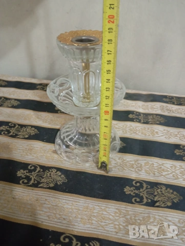 Кристален свещник, снимка 3 - Други ценни предмети - 53771294