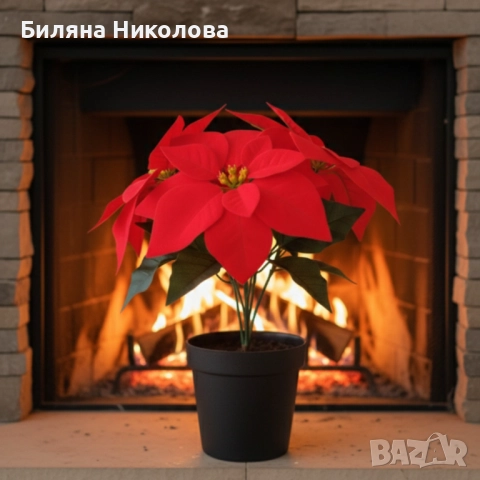 Вечна празнична Коледна звезда – реалистична украса