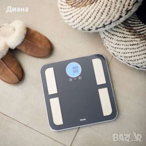 Везна Beurer BF 195 diagnostic bathroom scale с кръгъл дисплей, 5 нива на физическа активност и 10 м, снимка 4 - Електронни везни - 49065968